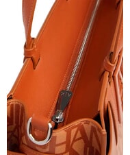 ARMANI EXCHANGE LOGO ALL OVER Hand bag with shoulder strap cam. roses/car. cafe - Women’s Bags - 3