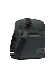 PIQUADRO WOLLEM Fabric and leather iPad mini bag GREEN - Over-the-shoulder Bags for Men - 2