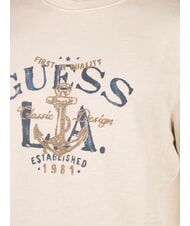 GUESS ANCHOR Cotton sweatshirt quicksand - Sweatshirts - 2