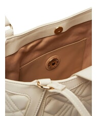 LOVE MOSCHINO QUILTED  Shopping Bag ivory - Women’s Bags - 4