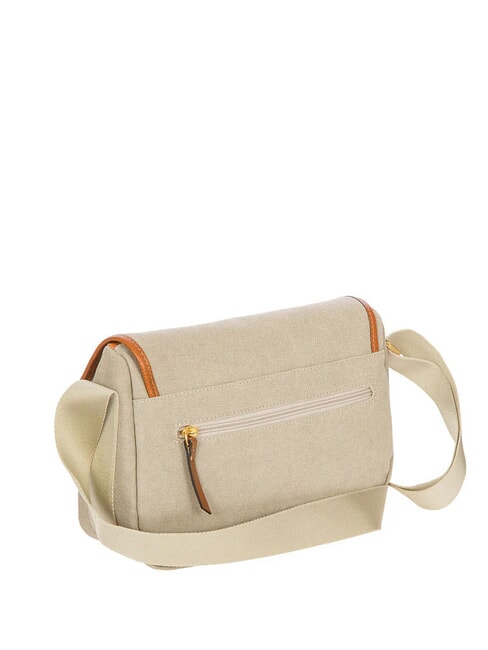 SORRENTO S Small canvas bag with flap BEIGE - Women’s Bags