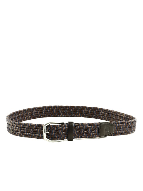 BRUNELLESCHI Leather and rope belt cognac/blue/brown abb. ruthenium white - Belts