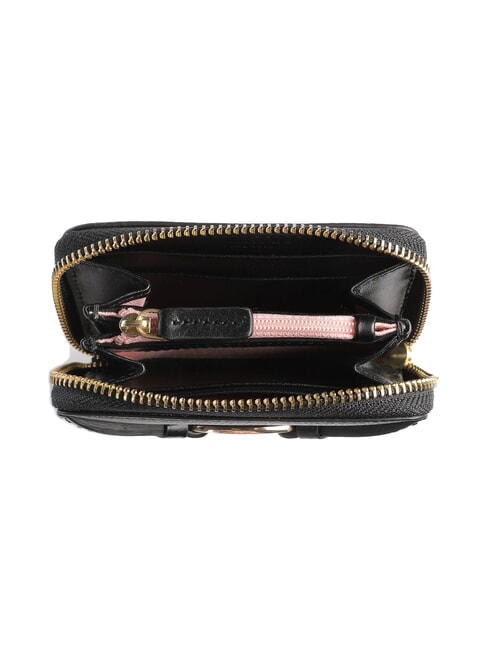 AMELIA Mini zip around leather wallet Black Gold - Women’s Wallets