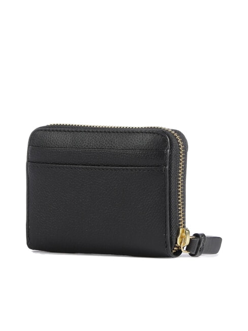 AMELIA Mini zip around leather wallet Black Gold - Women’s Wallets