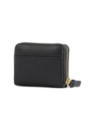 THE BRIDGE AMELIA Mini zip around leather wallet Black Gold - Women’s Wallets - 3
