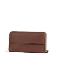 THE BRIDGE DOMITILLA Large zip around leather wallet BROWN - Women’s Wallets - 3