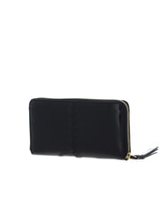 THE BRIDGE FEBE Large zip around leather wallet Black Gold - Women’s Wallets - 3