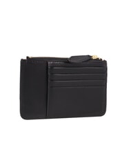THE BRIDGE FIONA Leather card holder with coin purse Black Gold - Women’s Wallets - 2