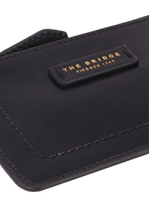 FIONA Leather card holder with coin purse Black Gold - Women’s Wallets