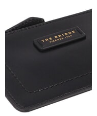 THE BRIDGE FIONA Leather card holder with coin purse Black Gold - Women’s Wallets - 4