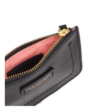 THE BRIDGE FIONA Leather card holder with coin purse Black Gold - Women’s Wallets - 5