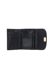 THE BRIDGE FEDERICA Medium Leather Wallet Black Gold - Women’s Wallets - 2