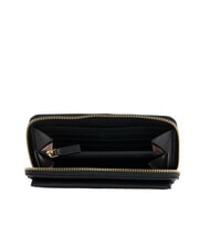 THE BRIDGE ELISABETTA Large leather wallet with pocket Black Gold - Women’s Wallets - 2