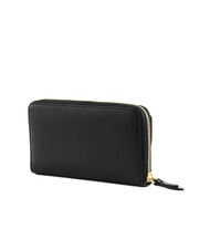 THE BRIDGE ELISABETTA Large leather wallet with pocket Black Gold - Women’s Wallets - 3