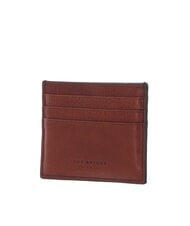 THE BRIDGE FABIO Flat leather card holder Brown / Ruthenium - Men’s Wallets - 2