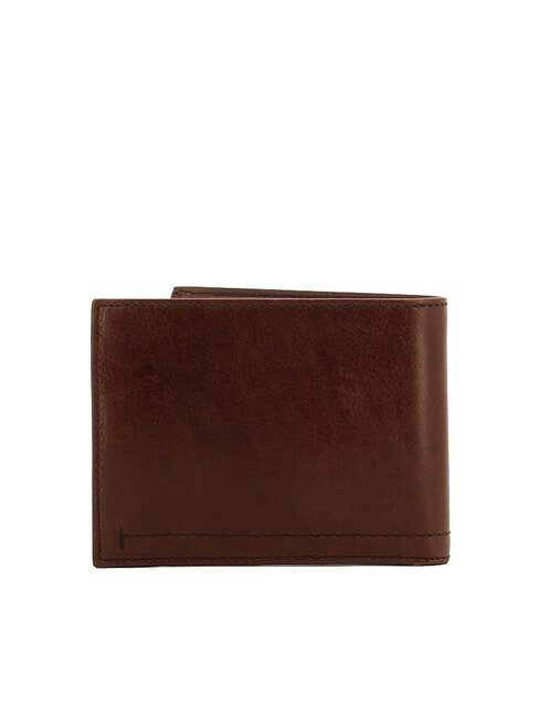 KALLIO Leather wallet with coin purse Brown / Ruthenium - Men&rsquo;s Wallets