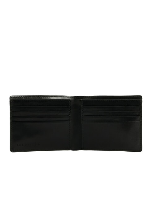 FILIPPO Leather wallet 8cc black / dark matte ruthenium - Men’s Wallets