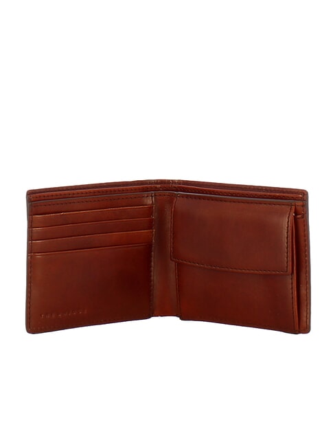 FILIPPO Leather wallet with coin purse Brown / Ruthenium - Men’s Wallets