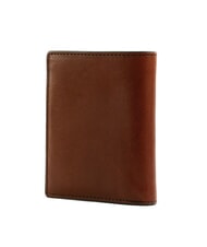 THE BRIDGE FILIPPO Vertical leather card holder Brown / Ruthenium - Men&rsquo;s Wallets - 3