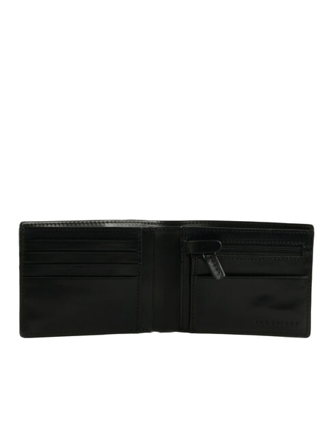 FILIPPO Leather wallet with coin purse black / dark matte ruthenium - Men’s Wallets