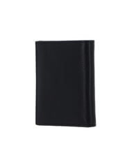 THE BRIDGE ETTORE Vertical leather card holder black / dark matte ruthenium - Men’s Wallets - 3