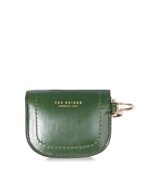 FEDERICA Leather coin purse with key ring english green abb. gold - Women’s Wallets
