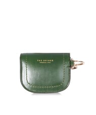 THE BRIDGE FEDERICA Leather coin purse with key ring english green abb. gold - Women’s Wallets - 2