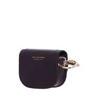 THE BRIDGE FEDERICA Leather coin purse with key ring grape abb. gold - Women’s Wallets - 3