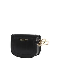 THE BRIDGE FEDERICA Leather coin purse with key ring Black Gold - Women’s Wallets - 3