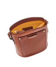 THE BRIDGE CECILIA Leather bucket shoulder bag BROWN - Women’s Bags - 4