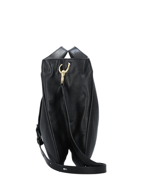 ELISABETTA Leather bag with shoulder strap Black Gold - Women&rsquo;s Bags