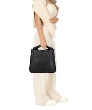 THE BRIDGE ELISABETTA Leather bag with shoulder strap Black Gold - Women&rsquo;s Bags - 6