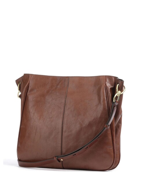 ELISABETTA Leather bag with shoulder strap BROWN - Women’s Bags