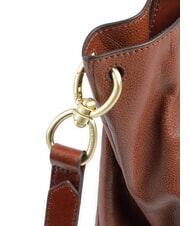 THE BRIDGE ELISABETTA Leather bag with shoulder strap BROWN - Women’s Bags - 3