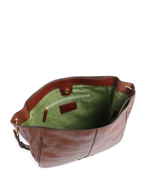 ELISABETTA Leather bag with shoulder strap BROWN - Women’s Bags