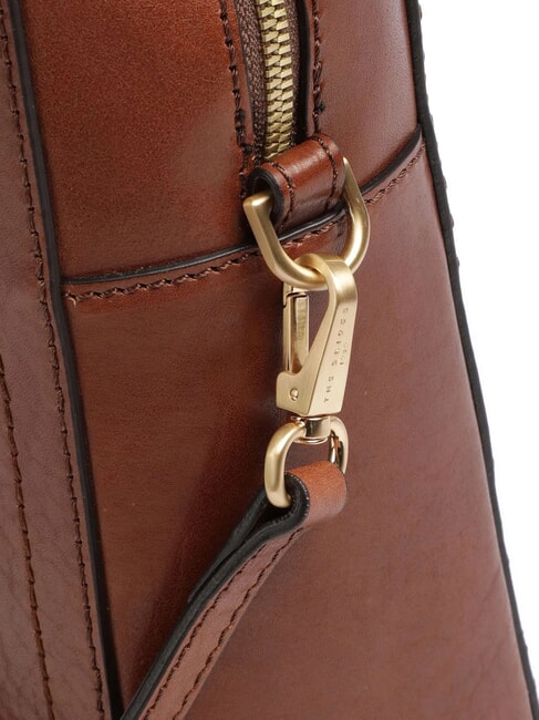 FIONA Leather briefcase for 14" laptop BROWN - Work Briefcases