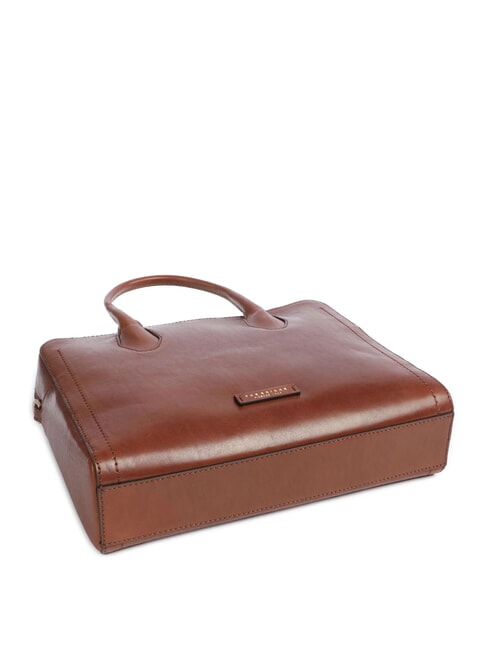 FIONA Leather briefcase for 14" laptop BROWN - Work Briefcases