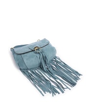 THE BRIDGE ERICA Leather shoulder bag with fringes sky with gold - Women’s Bags - 4