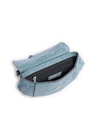 THE BRIDGE ERICA Leather shoulder bag with fringes sky with gold - Women’s Bags - 5