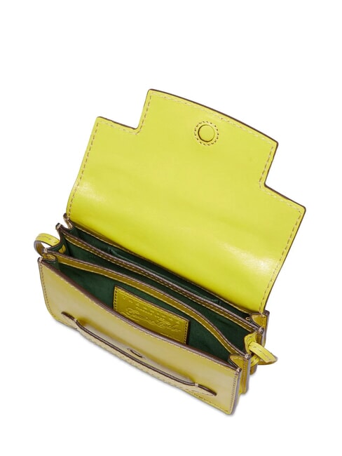 LUCREZIA  Mini shoulder bag, in leather lime with gold - Women’s Bags