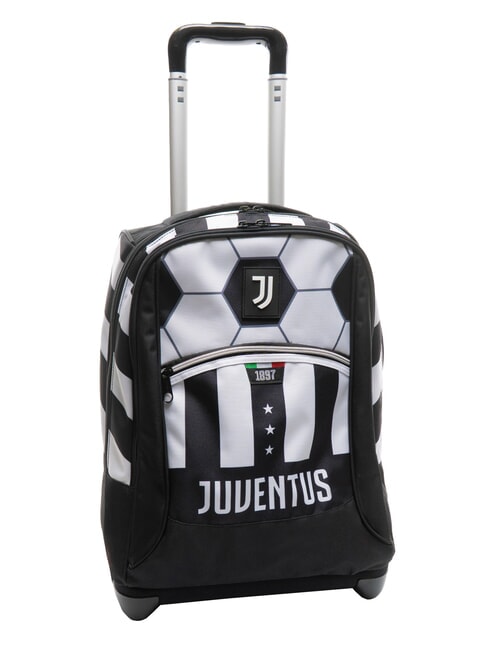 #BOOTIT Backpack with trolley STRIPE BLACK / WHITE - Backpack trolleys