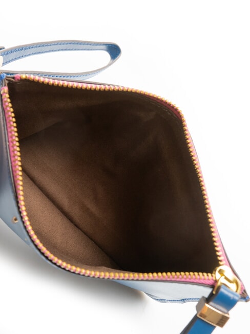 CHIARA Leather clutch bag jeans gold clothing - Women’s Bags