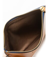 THE BRIDGE CHIARA Leather clutch bag Cognac / Gold - Women&rsquo;s Bags - 5