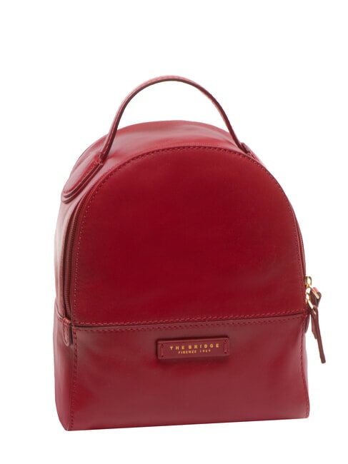 ELETTRA Round leather backpack berry abb. gold - Women’s Bags