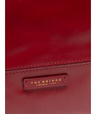 THE BRIDGE ELETTRA Round leather backpack berry abb. gold - Women’s Bags - 3