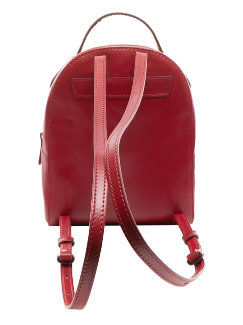 ELETTRA Round leather backpack berry abb. gold - Women’s Bags