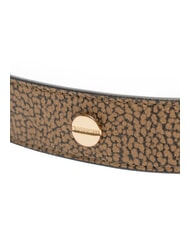 BORBONESE GRAFFITI Belt with studs natural op / black - Belts - 4