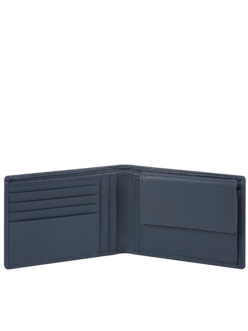 AKRON Leather wallet with coin purse blue - Men’s Wallets