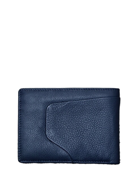 AKRON Leather wallet with coin purse blue - Men’s Wallets