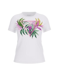 GUESS CN SS LEAF Short-sleeved T-shirt purwhite - T-shirt - 4